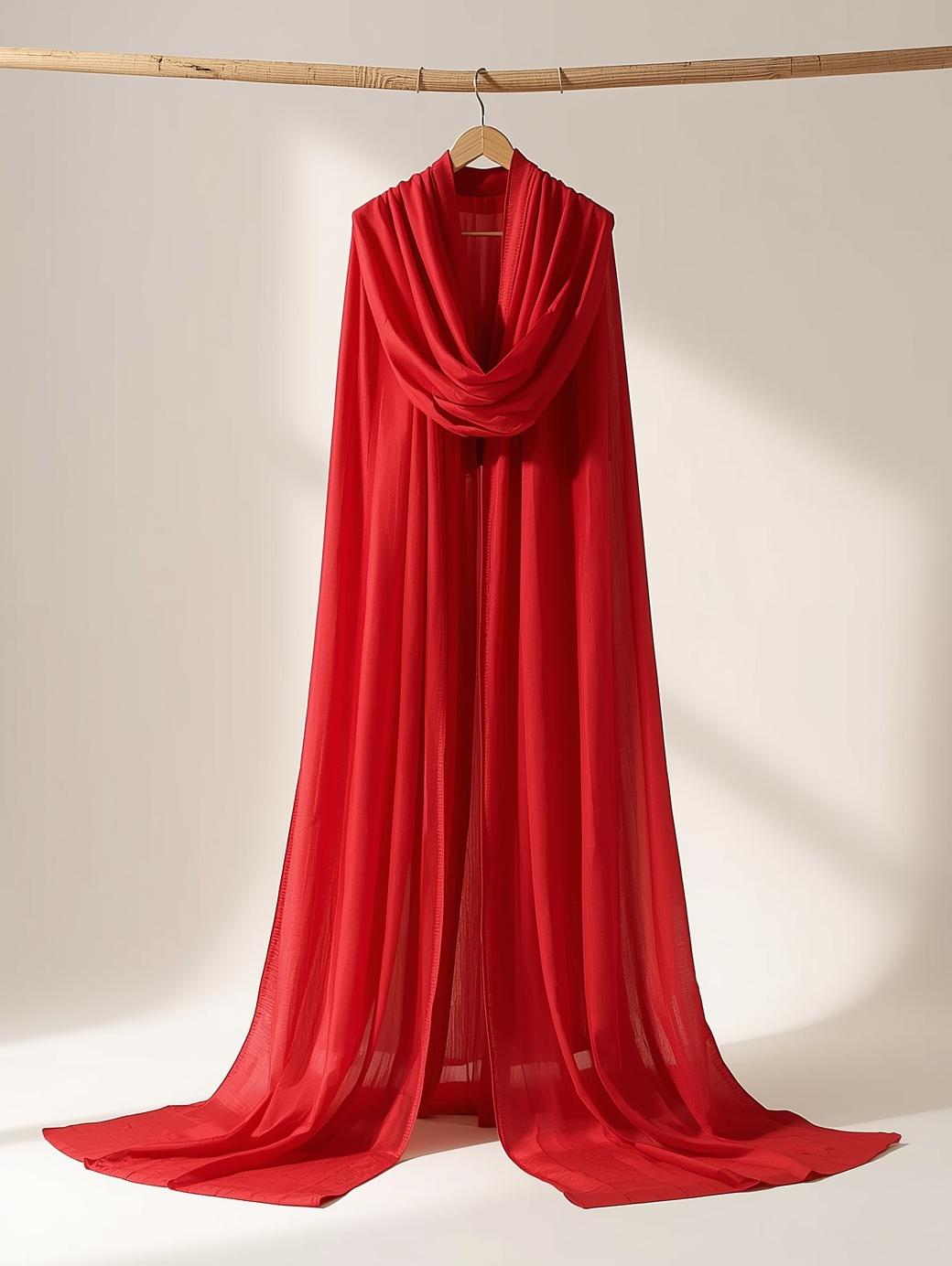 Traditional Red sharee, exquisitely draped